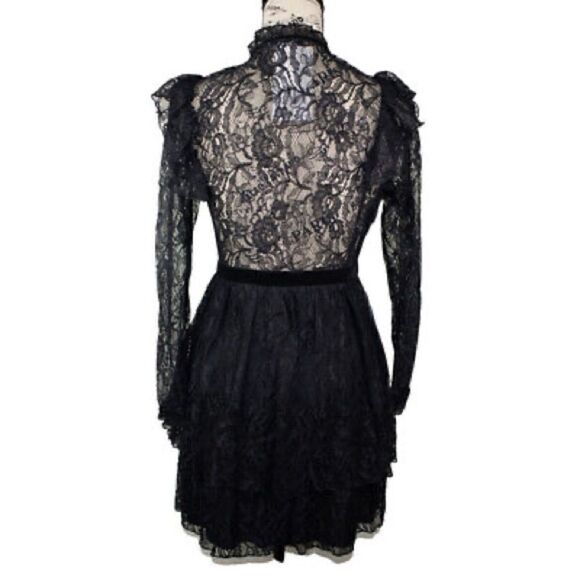 ZARA LACE JEWEL BUTTON TIERED DRESS - Picture 2 of 5